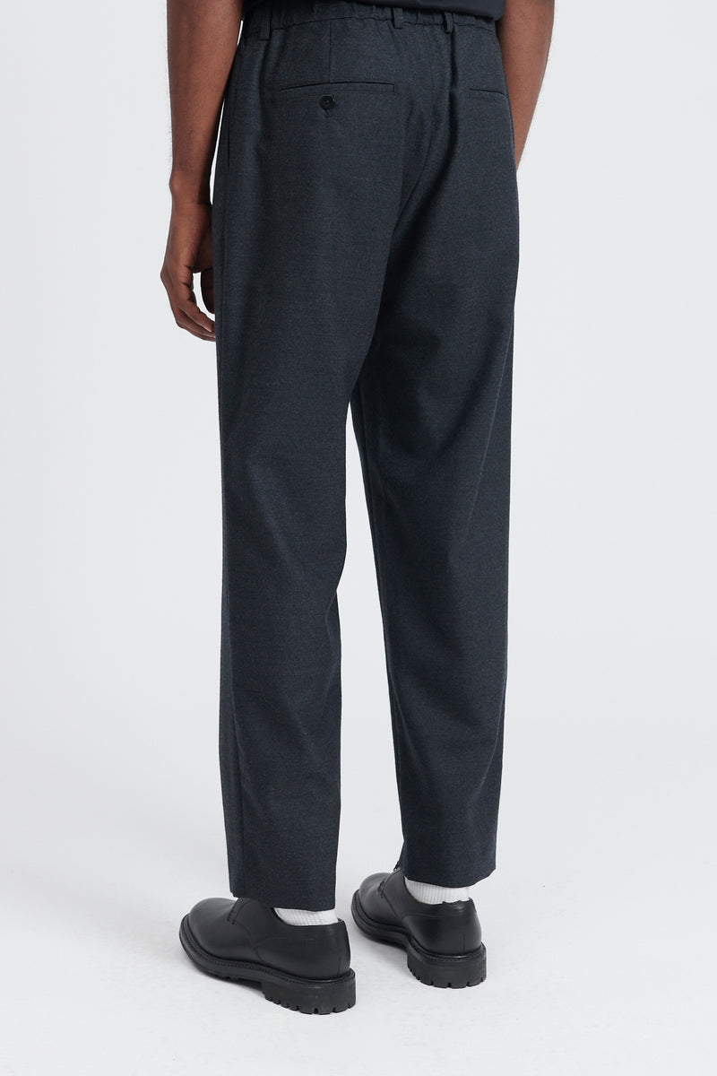 Relaxed Wool Pants - Charcoal