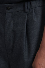 Relaxed Wool Pants - Charcoal