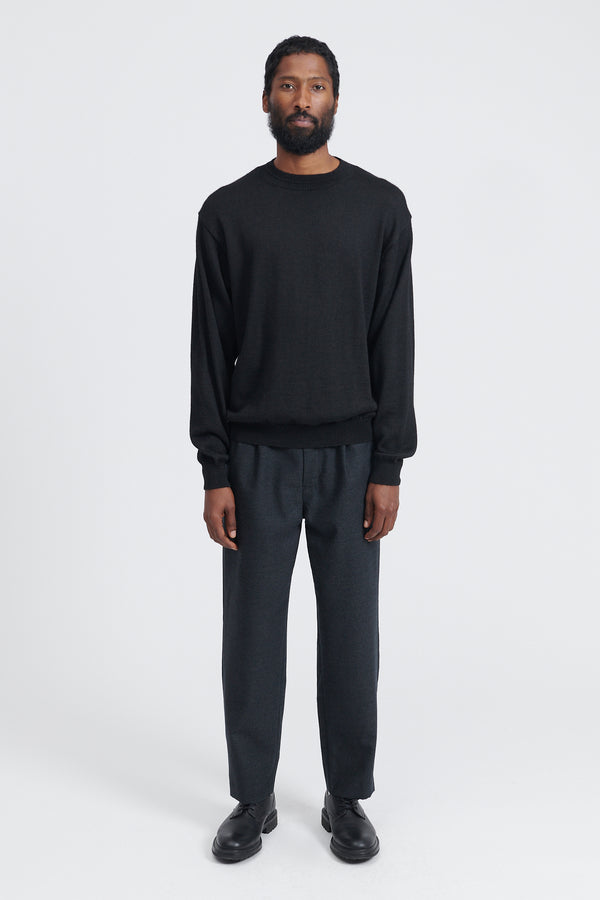 Alpaca Mix Sweater - Ink Black