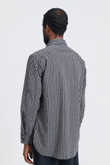 Work Shirt LC Wide Stripe - Navy/Grey