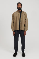 Stand Collar Blouson - Khaki Beige