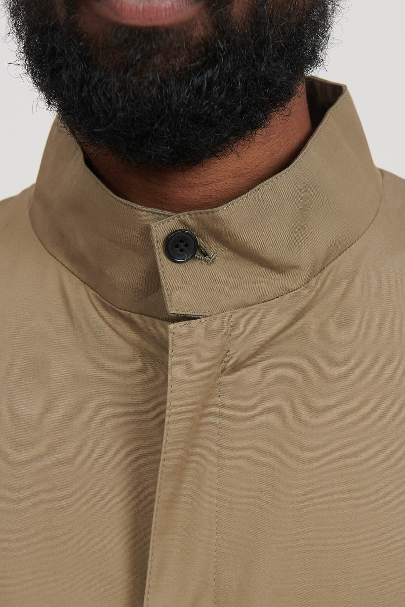Stand Collar Blouson - Khaki Beige