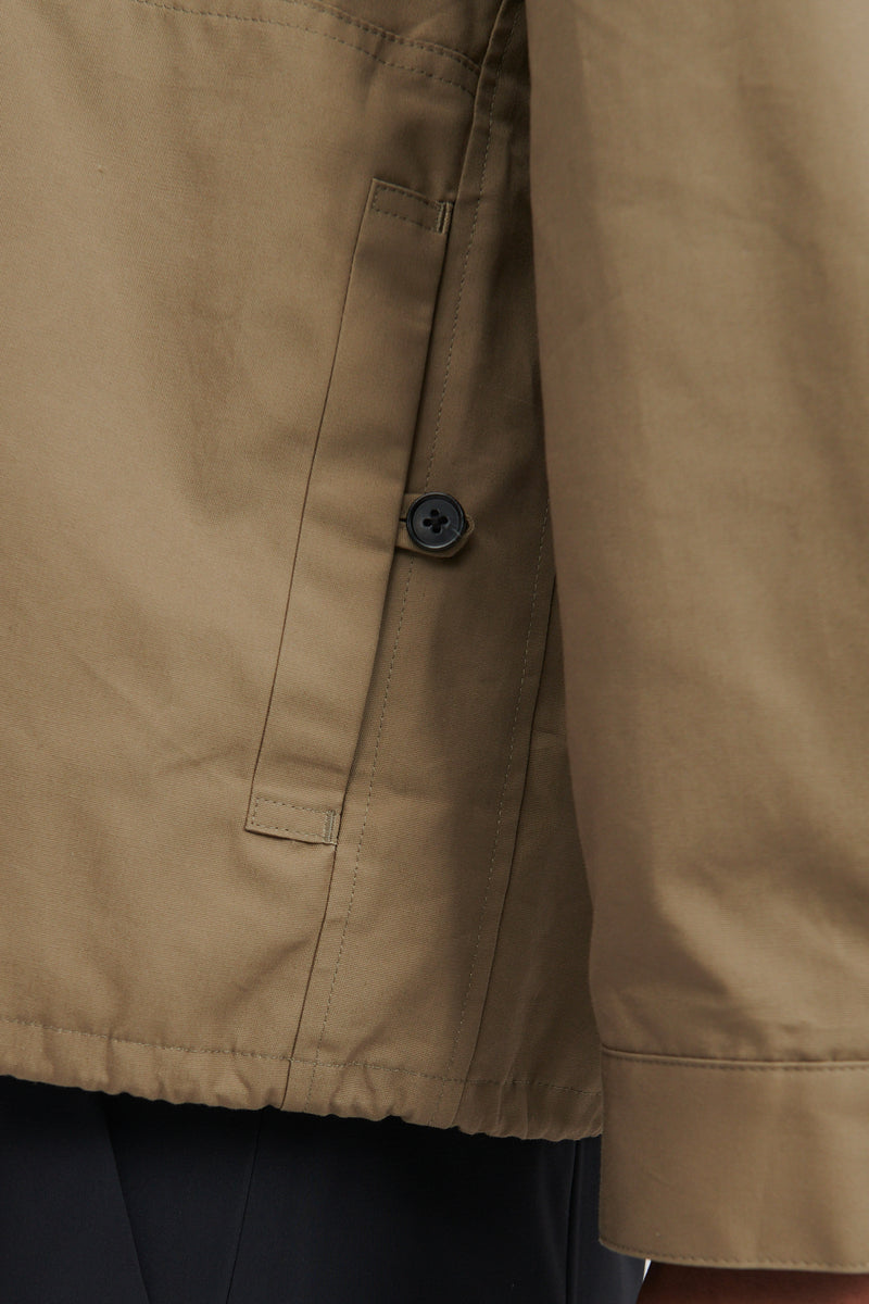 Stand Collar Blouson - Khaki Beige
