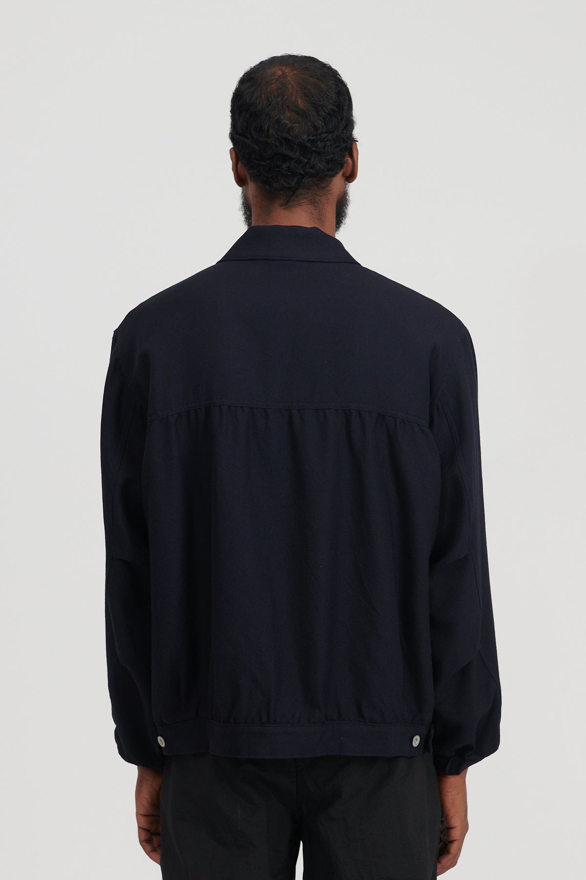 Wool Twill Short Jacket - Navy – M5 SHOP