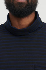 High Mock Shirt PC Stripe Jersey - Black/Navy