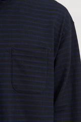 High Mock Shirt PC Stripe Jersey - Black/Navy