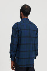 Work Shirt Plaid Cotton Flannel - Black/Navy