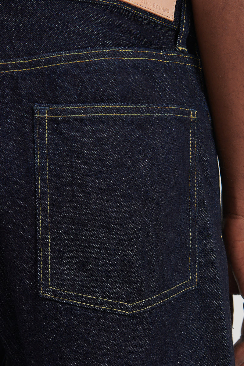 5 Pocket Denim Pants - Navy