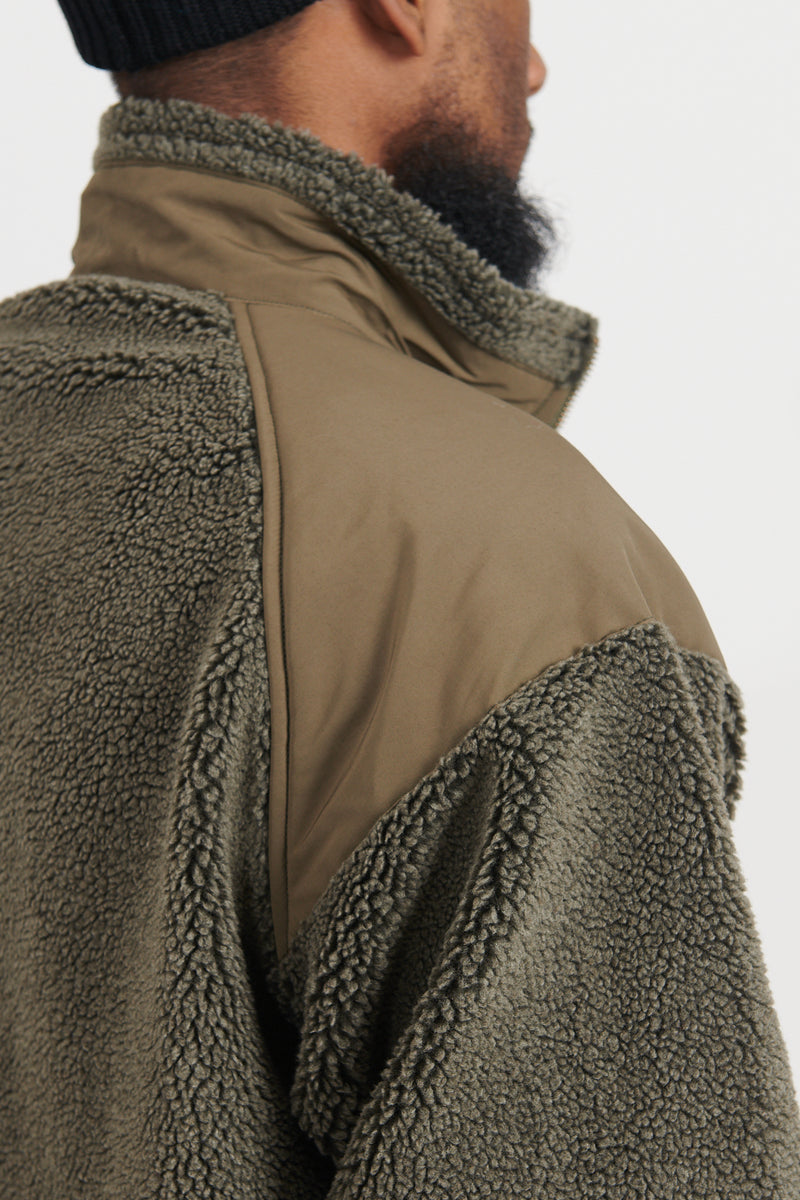 Boa Fleece Jacket - Army Green