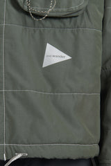 T/C Alpha Collarless Shirt Jacket - Khaki