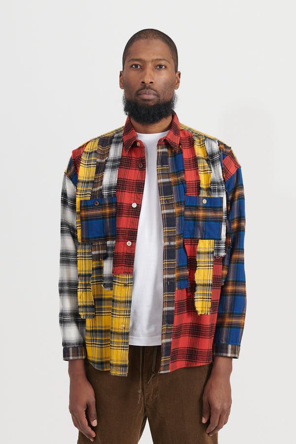 Obi Strip Shirt Rinse Plaid - Multi