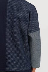 Boro Patchwork Cardigan Rinse - Indigo