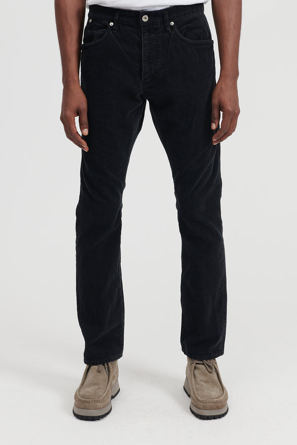 Dweller 5P Jeans 01 T/C Cord Sulfur Dyed VW - Black