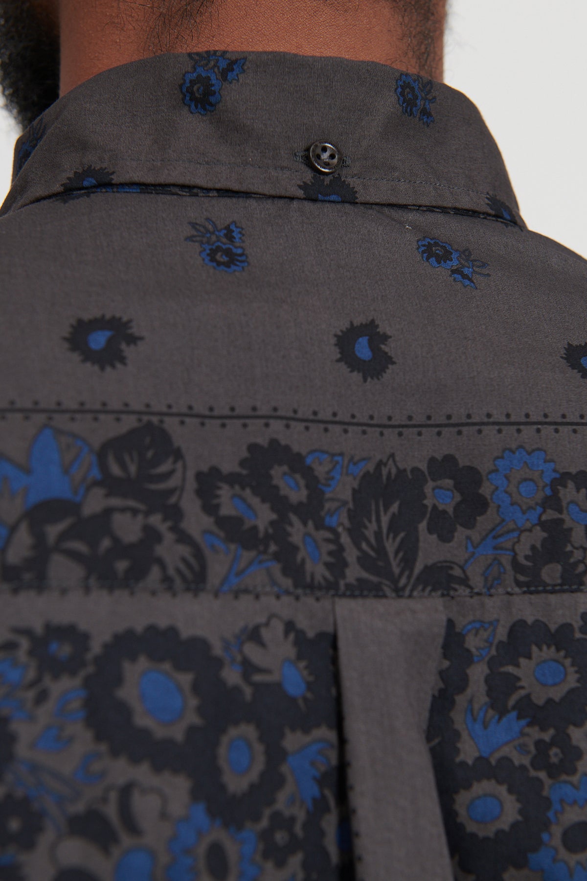 Dweller B.D. L/S Shirt Cotton Broad NOMA td Print - Charcoal