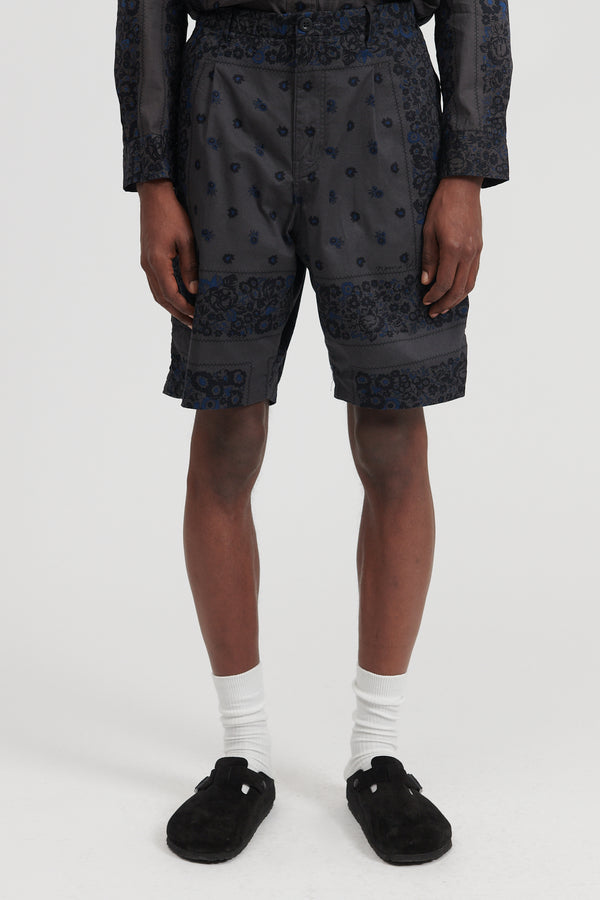 Dweller Easy Shorts 03 Cotton Twill NOMA td Print - Charcoal