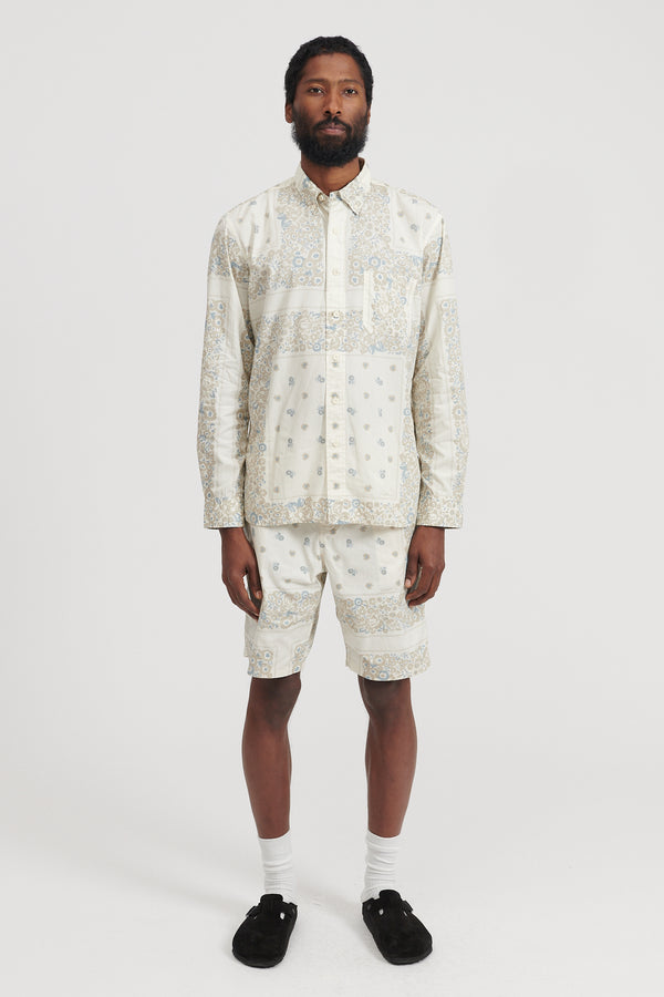 Dweller B.D. L/S Shirt Cotton Broad NOMA td Print - Off White