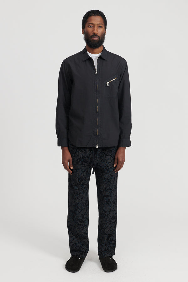 Rancher Full Zip L/S Shirt Cotton Ripstop Overdyed - Black