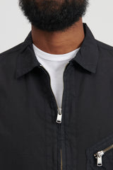 Rancher Full Zip L/S Shirt Cotton Ripstop Overdyed - Black