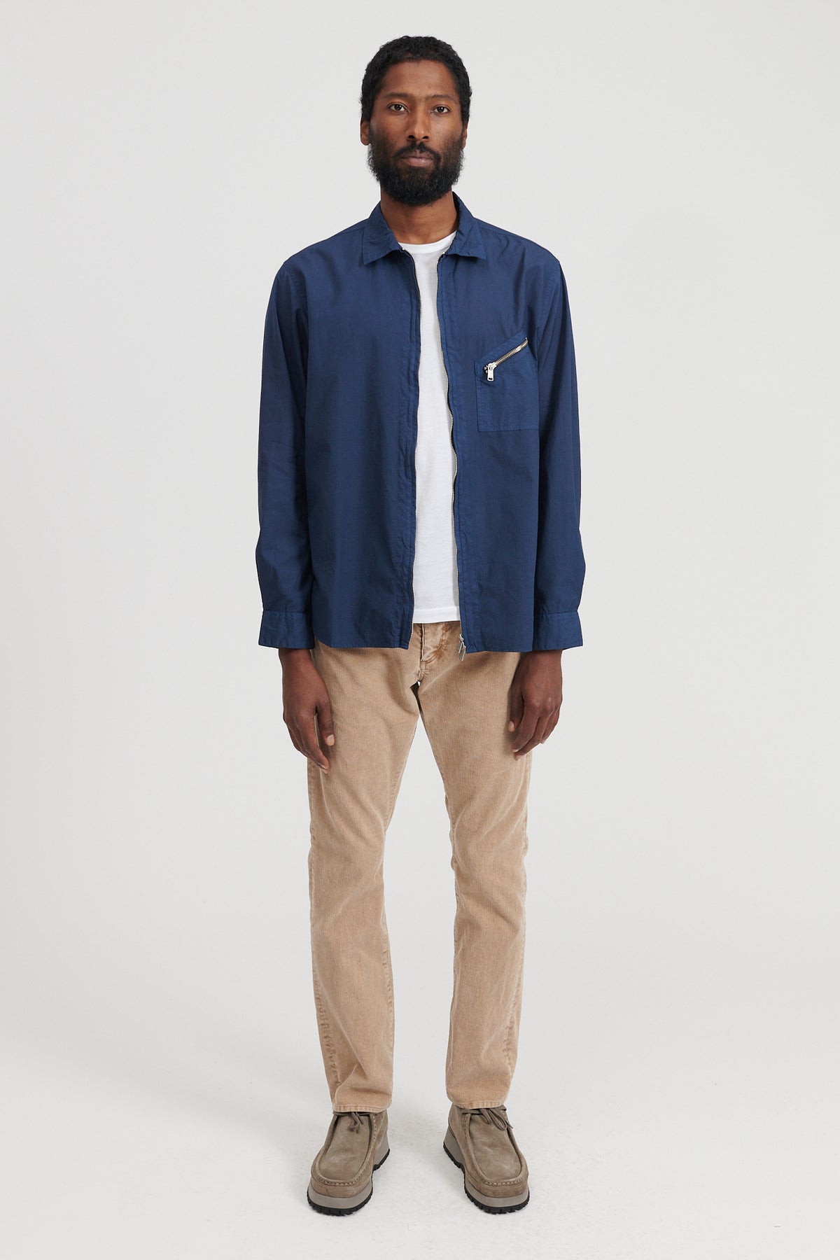 Rancher Full Zip L/S Shirt Cotton Ripstop Overdyed - Indigo