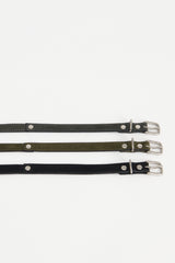 18mm Leather Belt - Slate Grey