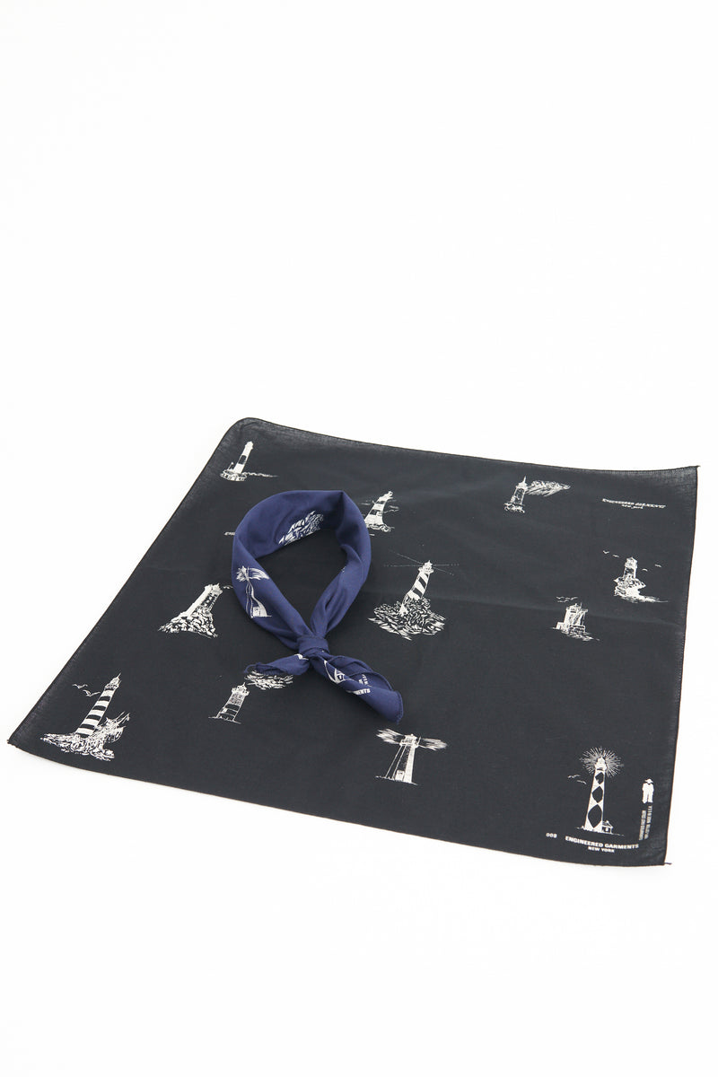 Printed Bandana Lighthouse - Black