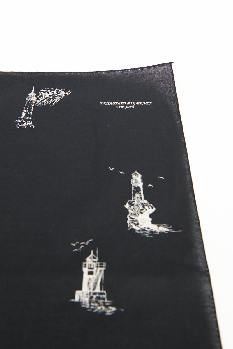 Printed Bandana Lighthouse - Navy