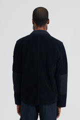 Q0411 Corduroy Light Shirt Jacket - Navy Blue