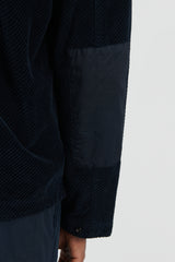 Q0411 Corduroy Light Shirt Jacket - Navy Blue