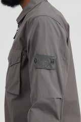 116F1 GHOST PIECE O-Ventile Overshirt - Dark Grey