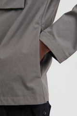 116F1 GHOST PIECE O-Ventile Overshirt - Dark Grey