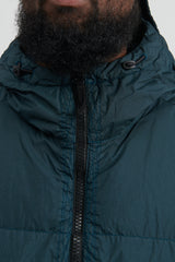 40223 Garment Dyed Crinkle Reps R-NY Hooded Down Jacket FW22 - Petrol
