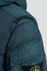 40223 Garment Dyed Crinkle Reps R-NY Hooded Down Jacket FW22 - Petrol