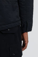 Q0321 Opaque Nylon Twill Light Shirt Jacket - Black