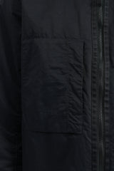 Q0321 Opaque Nylon Twill Light Shirt Jacket - Black