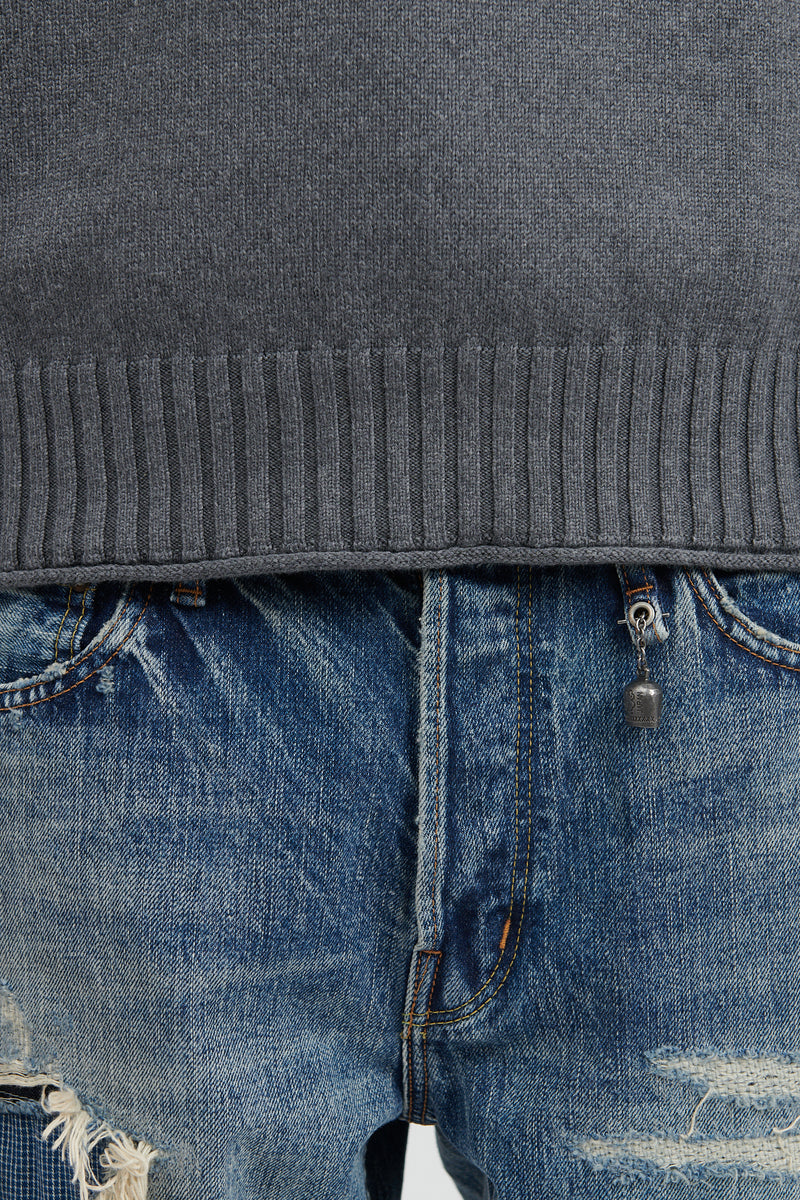 506A2 Winter Cotton Crewneck Knit - Dark Grey