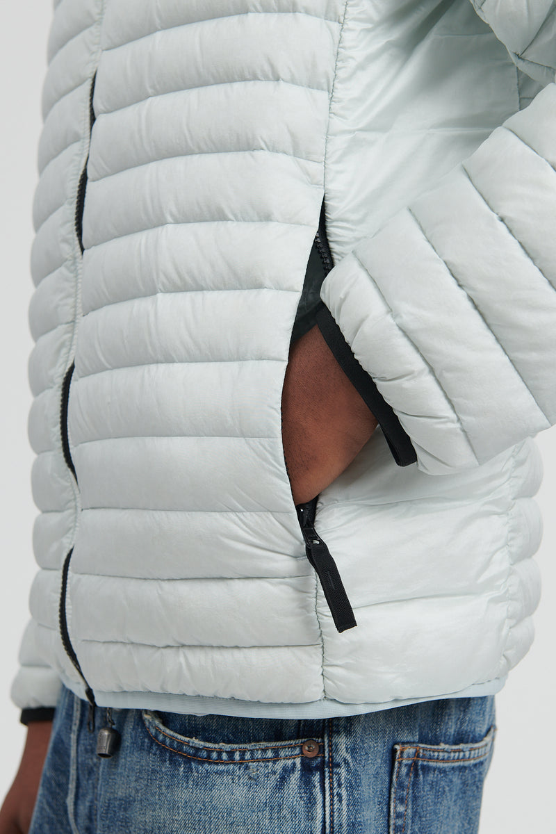 40324 Loom Woven Chambers R-Nylon Down-TC Jacket - Pearl Grey