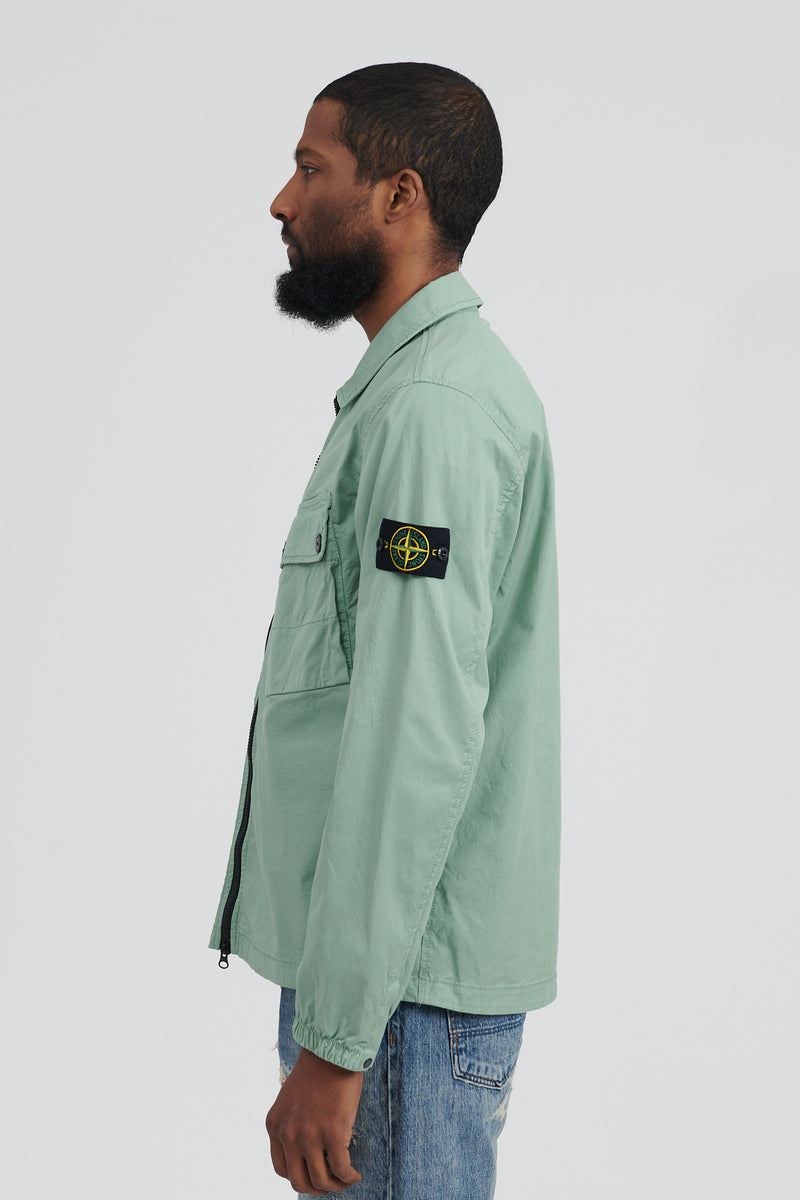 10910 Stretch Cotton Garbardine Overshirt Sage – M5 SHOP
