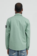 10910 Stretch Cotton Garbardine Overshirt - Sage