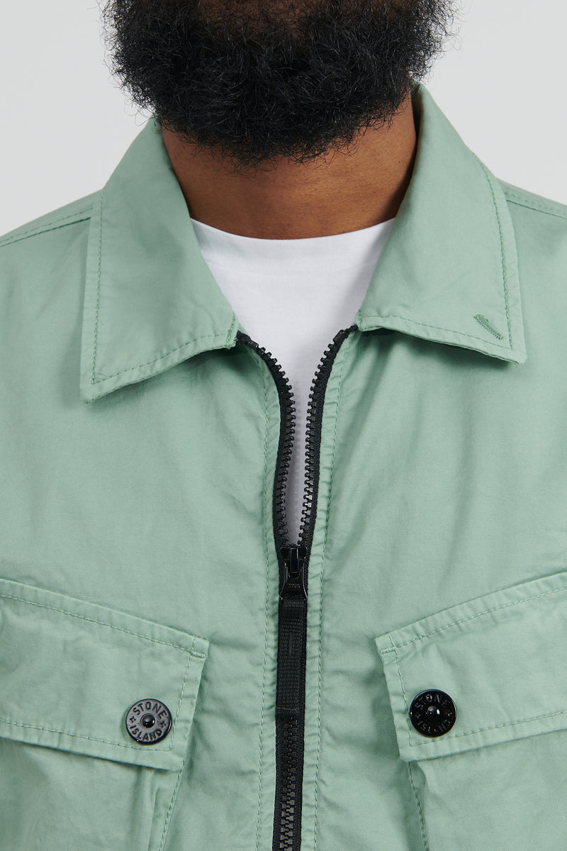 Zip Overshirt Stone Island Overshirt Sage Stone Island Brushed