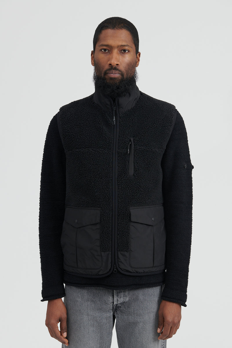 Boa Fleece Vest - Black