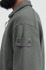 624F3 GHOST PIECE Dense Cotton Fleece Full Zip Sweatshirt - Dark Grey