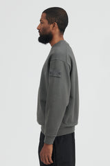 633F3 GHOST PIECE Dense Cotton Fleece Crewneck Sweatshirt - Dark Grey