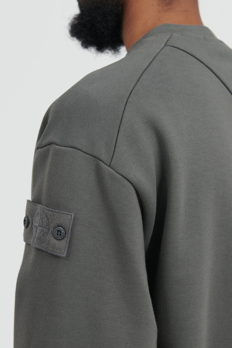 633F3 GHOST PIECE Dense Cotton Fleece Crewneck Sweatshirt - Dark Grey