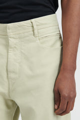 30515 Cotton Nylon Diagonal Weave Rider 5.5 Pocket Pants - Natural Beige