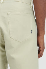 30515 Cotton Nylon Diagonal Weave Rider 5.5 Pocket Pants - Natural Beige
