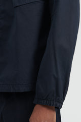 10910 Stretch Cotton Garbardine Overshirt - Navy Blue