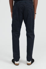 32310 Stretch Cotton Gabardine Cargo Pants - Navy Blue