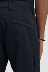 32310 Stretch Cotton Gabardine Cargo Pants - Navy Blue