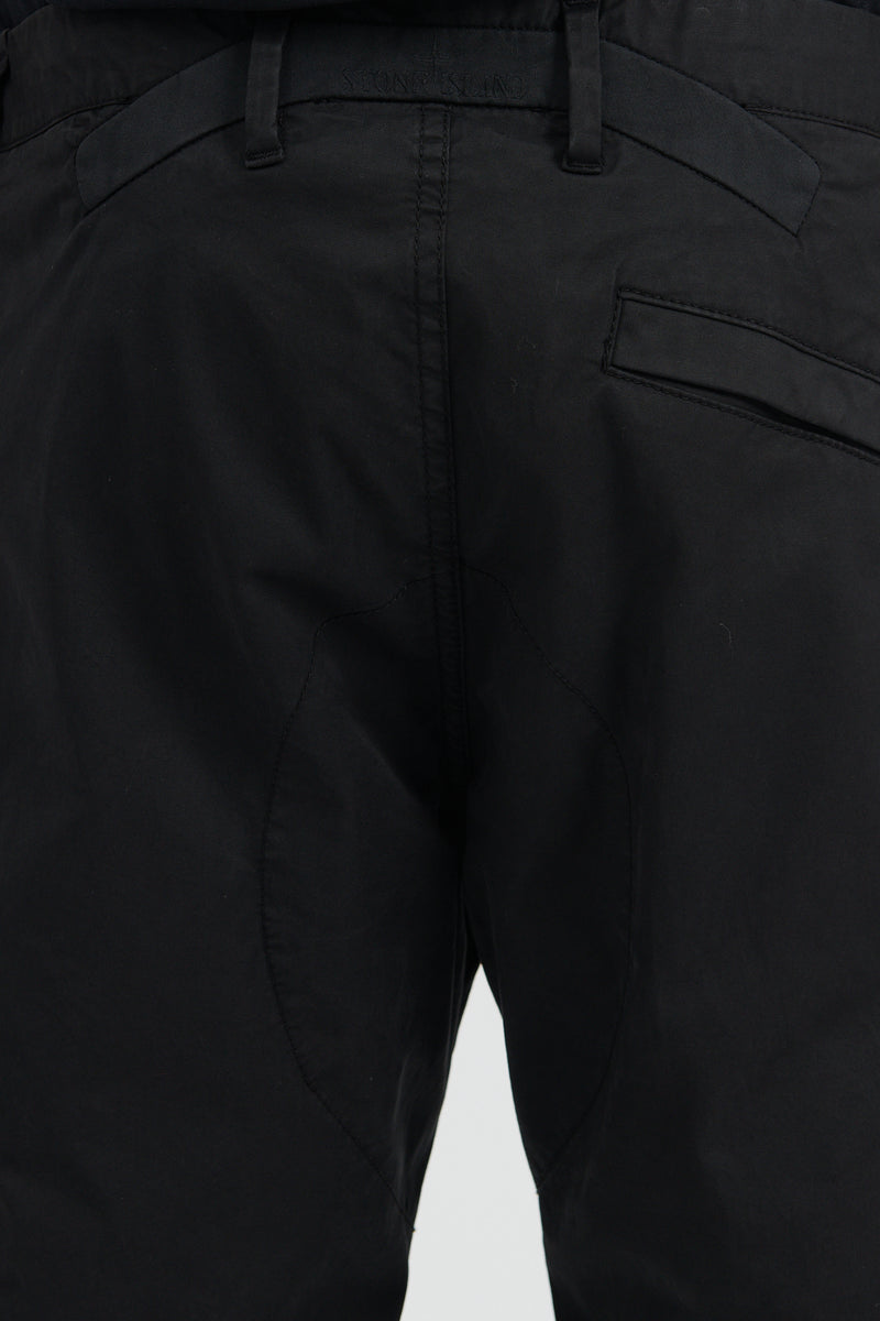 32310 Stretch Cotton Gabardine Cargo Pants - Black