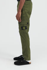 303L1 Stretch Broken Twill Cotton Pants - Olive